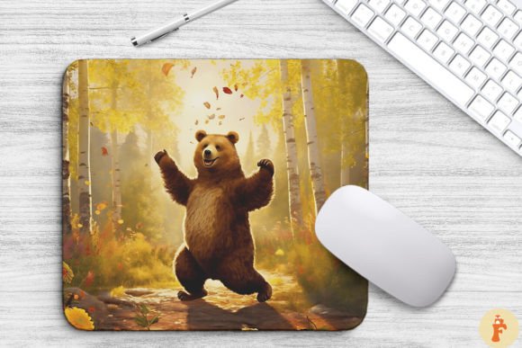 Download Happy Bear Dancing in Autumn Forest - Happy bear Collection