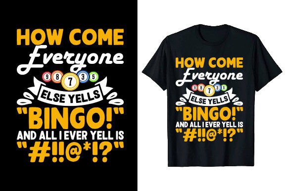 Download Casino Vintage Bingo T-shirt Design - Premium Resources