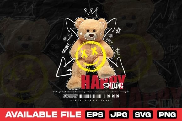 Download Happy Bear Doll - Urban T Shirt Design - Happy bear Collection