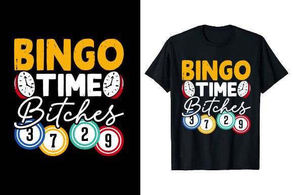 Download Casino Vintage Bingo T-shirt Design - Premium Resources